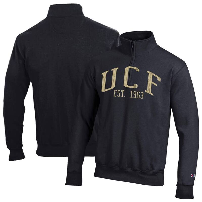 チャンピオン メンズ トップス Tシャツ Men's Champion Black UCF Knights Powerblend Quarter-Zipullover Ucf Black ブラック｜ReVida 店