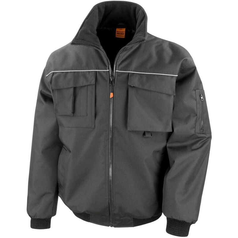 リザルト メンズ アウター ジャケット・ブルゾン Result Mensabre Pilot Jacket Black ブラック|ReVida 店