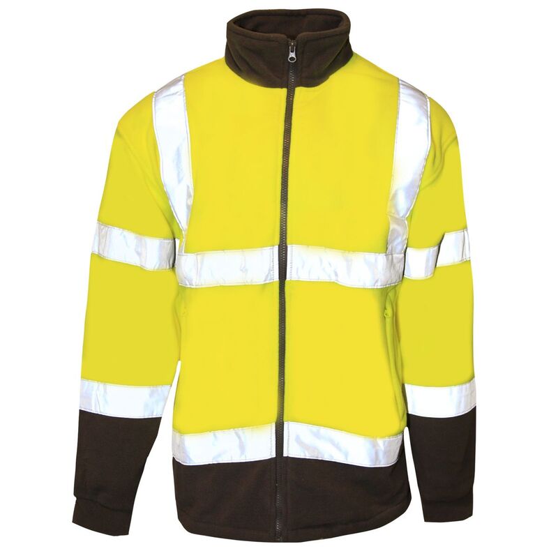 リザルト メンズ アウター ジャケット・ブルゾン フリース Result Core Mens Reflective Safety Micro Fleece Jacket Yellow イエロー｜ReVida 店