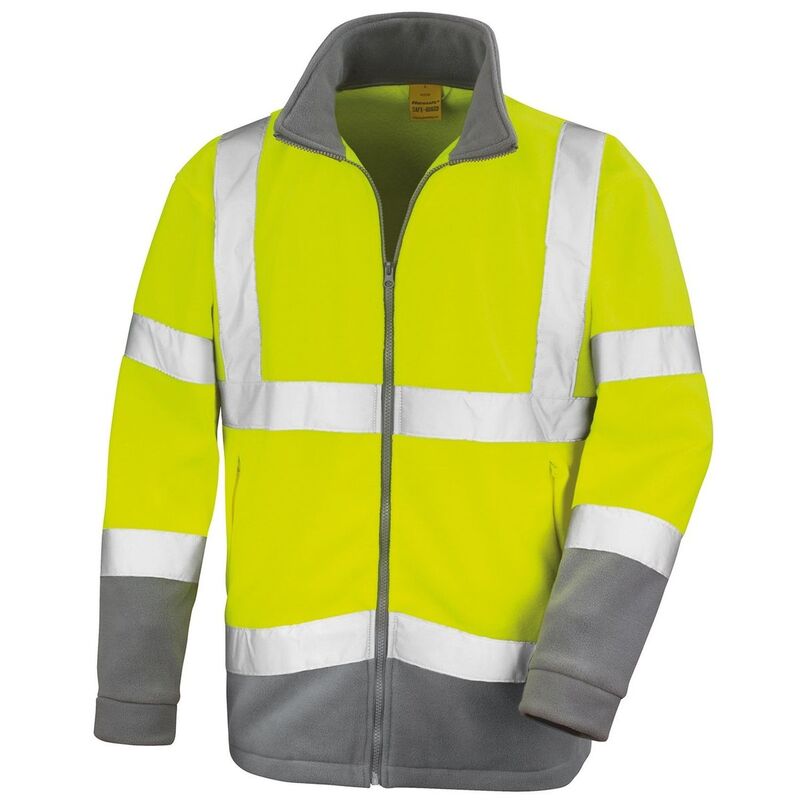 リザルト メンズ アウター ジャケット・ブルゾン フリース Result Unisex Adult Safeguard Microfleece Hi-Vis Jacket Fluorescent Yellow イエロー｜ReVida 店 16,186円