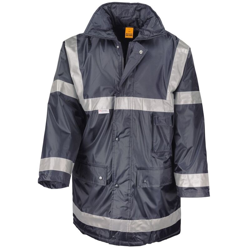 リザルト メンズ トップス Tシャツ コート WORK-GUARD by Result Unisex Adult Management Reflective Coat Navy ネイビー｜ReVida 店