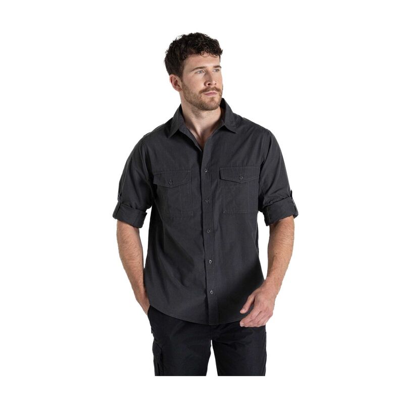 クラッグホッパーズ メンズ トップス Tシャツ 長袖 Craghoppers Expert Mens Kiwi Long-Sleeved Shirt Carbon Grey グレー｜ReVida 店 16,045円