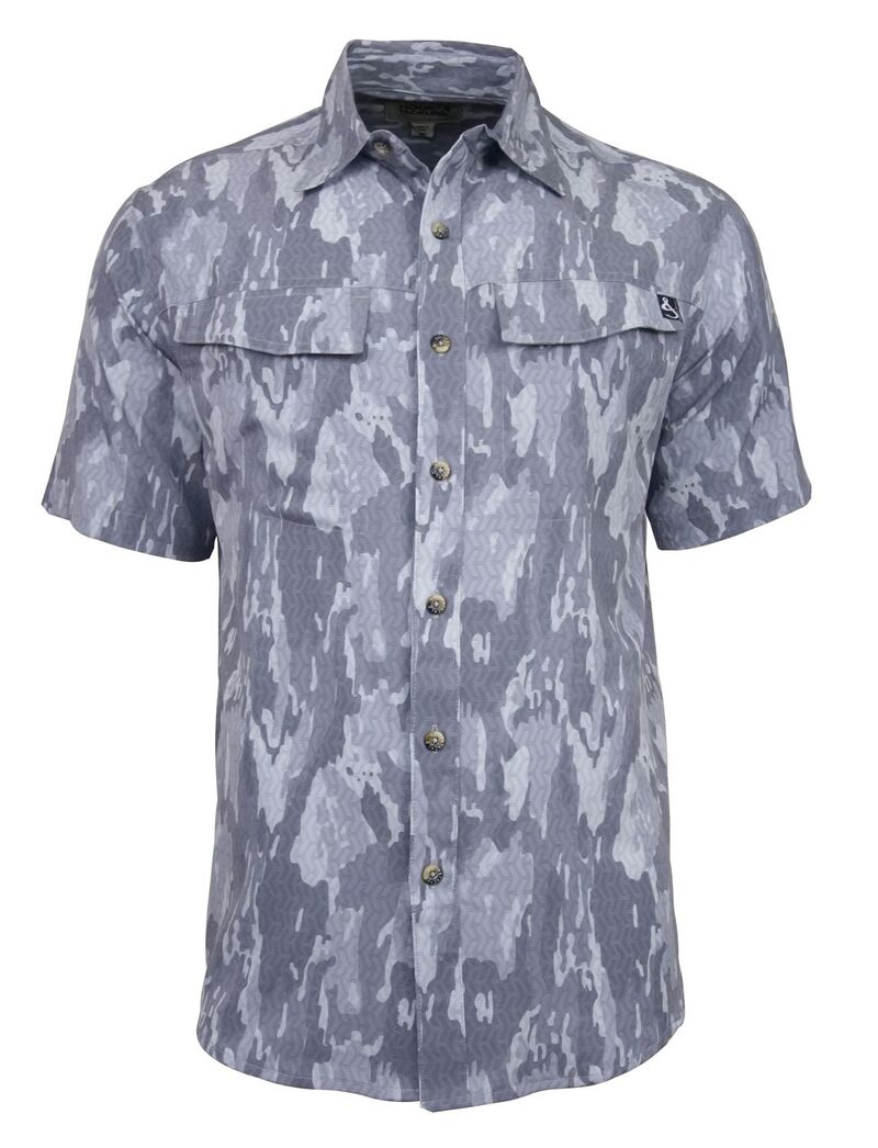 フックアンドタックル メンズ トップス Tシャツ Hook & Tackle Men's Hexa Dreams UVented Fishing Shirt Gray グレー｜ReVida 店
