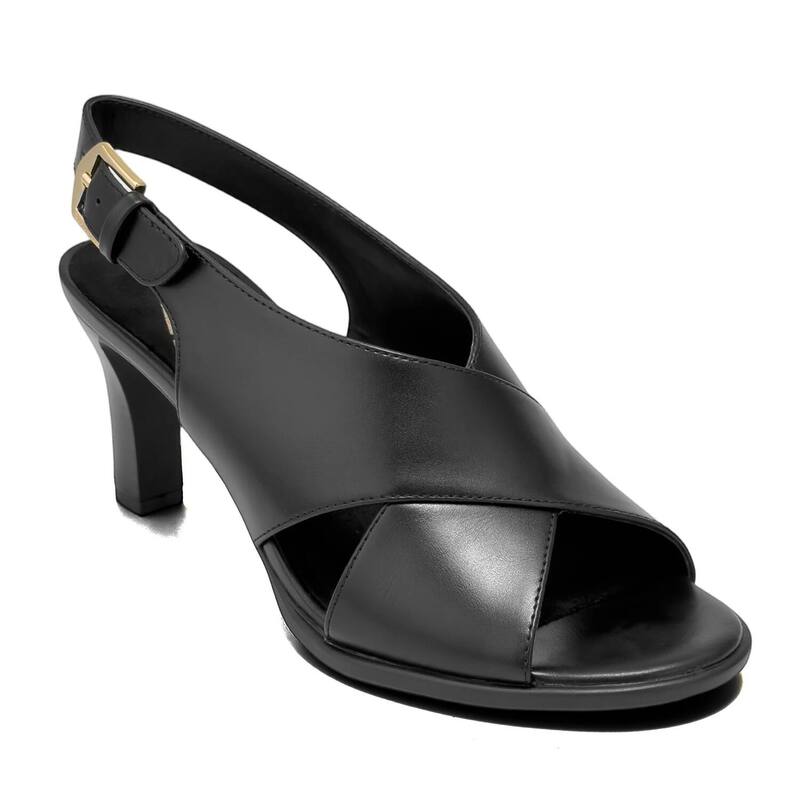 エアロソールズ レディース シューズ パンプス サンダル ヒール Aerosoles Hollis Women'slingback Heeled Sandals Black Faux ブラック|ReVida 店