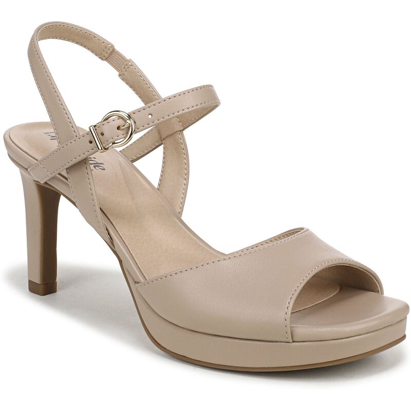 ライフストライド レディース シューズ パンプス ヒール LifeStride Gwendolyn Women'strappy Open Toe Heels Taupe トープ｜ReVida 店