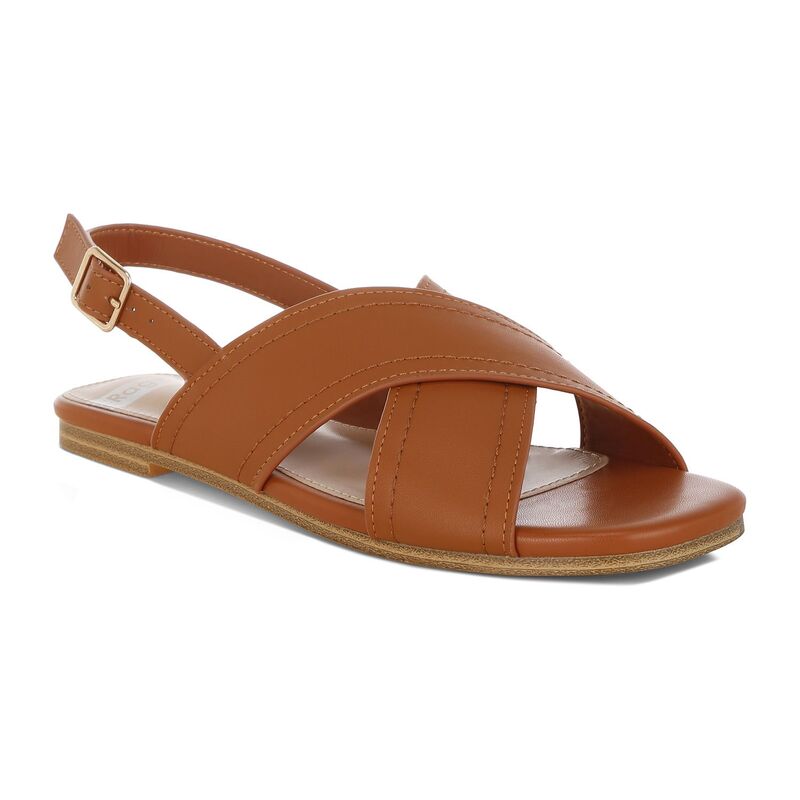 ラグアンドコー レディース シューズ サンダル Rag & Co Jamon Women'slingback Flat Sandals Cognac｜ReVida 店