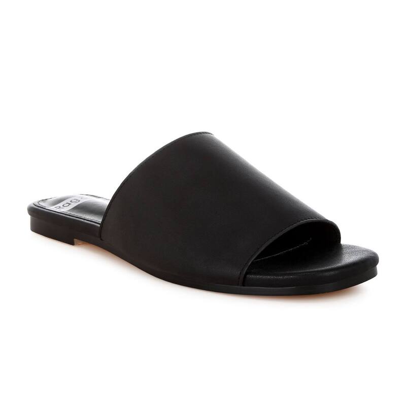 ラグアンドコー レディース シューズ サンダル Rag & Co Shanon Women'slip-On Flat Sandals Black ブラック｜ReVida 店