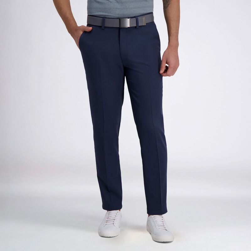 ハガー メンズ ボトムス カジュアルパンツ Men's Haggar Cool Right Performance Flex Slim-Fit Flat-Front Pants Ink|ReVida 店