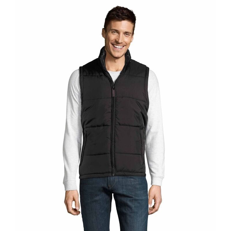 ソルズ メンズ アウター ジャケット・ブルゾン SOLS Warm Unisex Padded Bodywarmer Jacket Black ブラック|ReVida 店
