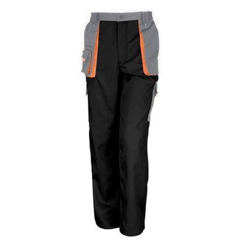リザルト メンズ ボトムス カジュアルパンツ Result Work-Guard Mens Lite Trousers Black And Gray ブラック|ReVida 店