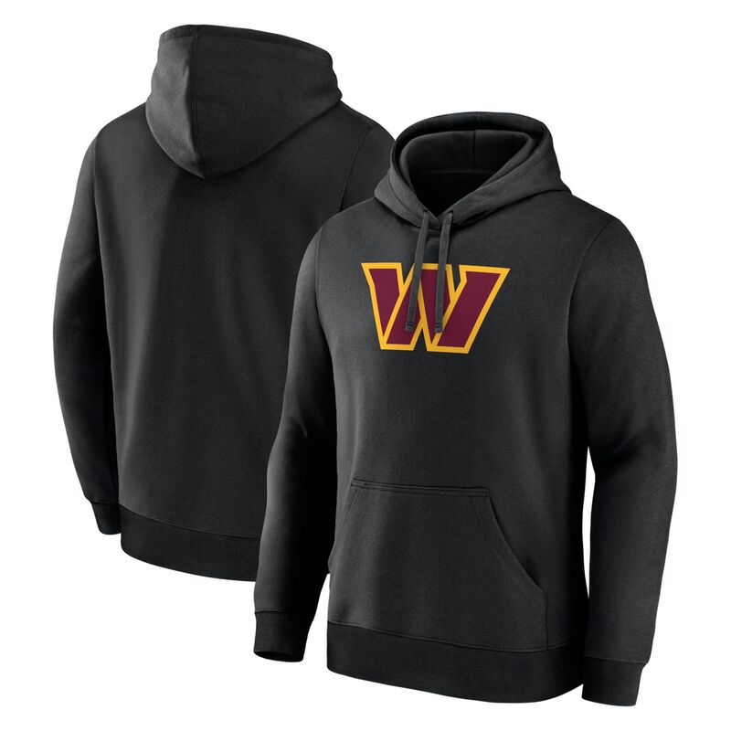 ロゴアスレチック メンズ トップス Tシャツ パーカー Men's Logo Athletic Black Washington Commanders Primary Logo Hoodie Wft Black ブラック｜ReVida 店