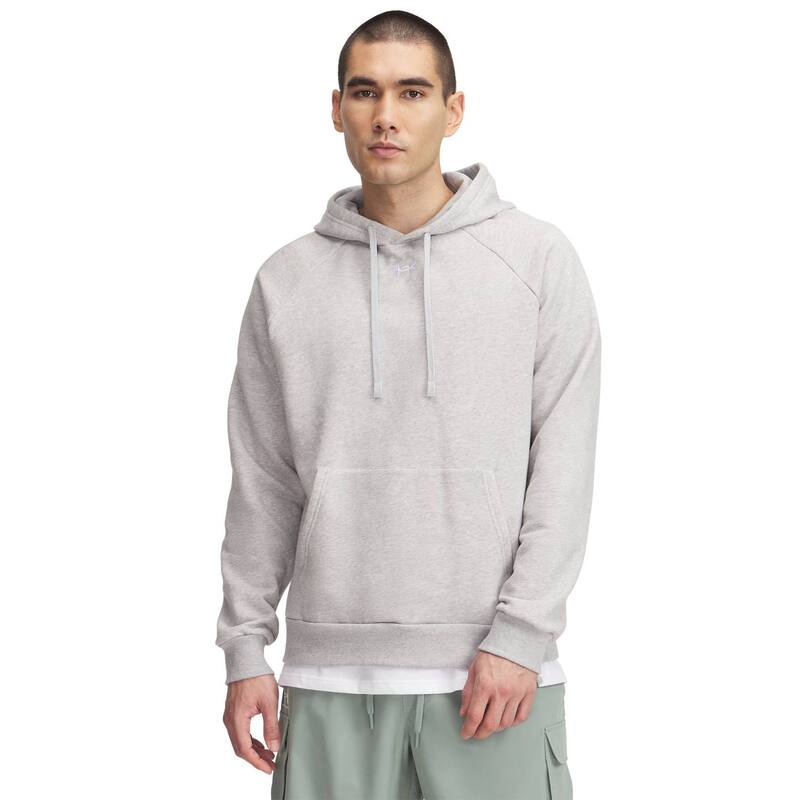 アンダーアーマー メンズ トップス Tシャツ フリース パーカー Men's Under Armour Solid Rival Fleece Hoodie Mod gray Light Heather ヘザー|ReVida 店