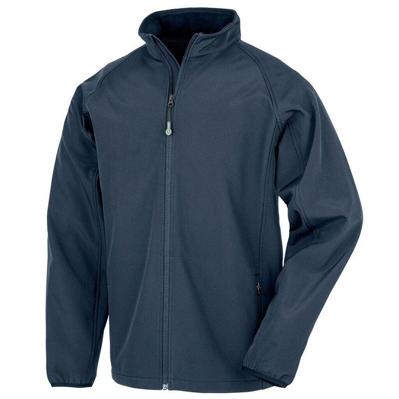 リザルト メンズ アウター ジャケット・ブルゾン プリント Result Genuine Mens Printable Soft Shell Jacket Navy ネイビー｜ReVida 店