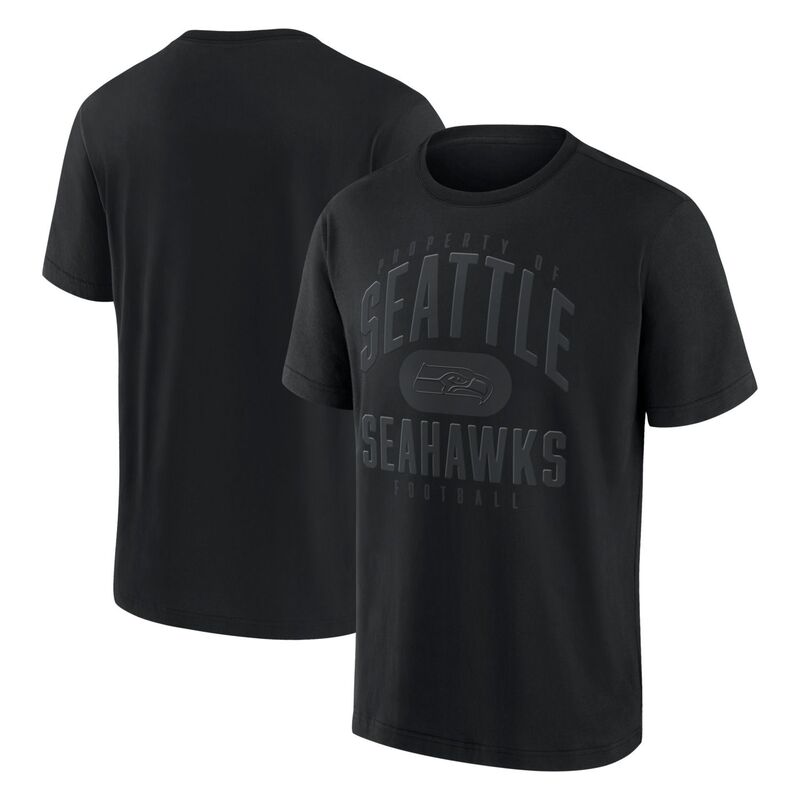 ファナティクス メンズ トップス Tシャツ Men's Fanatics Black Seattle Seahawks Black Out Heavyweight-Shirt Sea Black ブラック|ReVida 店