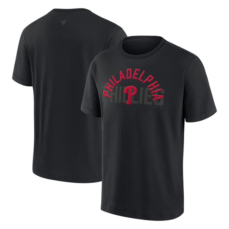 ファナティクス メンズ トップス Tシャツ Men's Fanatics Philadelphia Phillies Black Out Heavyweight-Shirt Phl Black ブラック｜ReVida 店