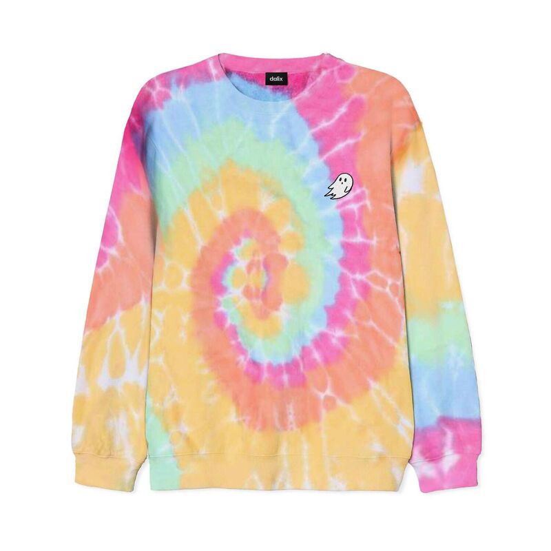 ダリックス メンズ トップス Tシャツ スウェット Dalix Ghostie Dye Sweatshirtie Dye Rainbow｜ReVida 店 12,936円