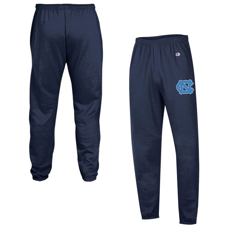 チャンピオン メンズ ボトムス カジュアルパンツ スウェットパンツ フリース ヒール Men's Champio navy North Carolina Tar Heels Powerblend Banded Fleece Sweatpants Unc Navy ネイビー｜ReVida 店