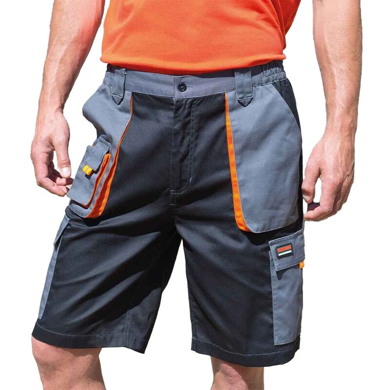 リザルト メンズ ボトムス ハーフパンツ・ショーツ ショートパンツ Result Work-Guard Mens Lite Shorts Black And Grey ブラック|ReVida 店
