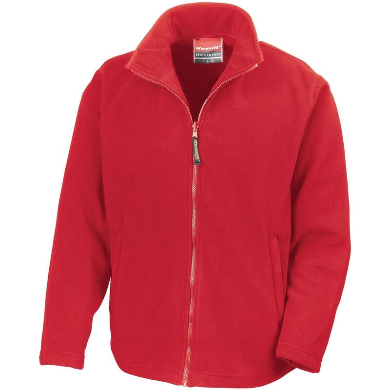 リザルト メンズ アウター ジャケット・ブルゾン フリース Result Mens Horizon High Grade Microfleece Jacket Cardinal Red レッド｜ReVida 店