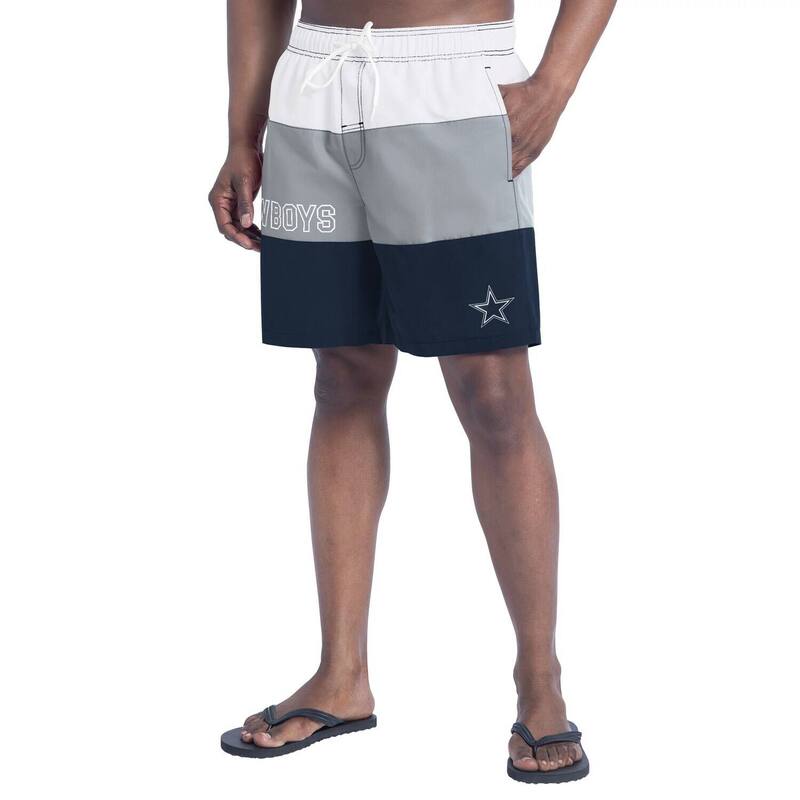 G-III メンズ 水着 ハーフパンツ・ショーツ ショートパンツ Men's G-III Sports by Carl Banks White/Navy Dallas Cowboysunrise Volley Swim Shorts Cowhite ホワイト｜ReVida 店