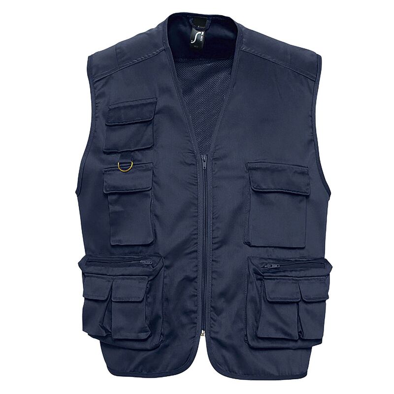 ソルズ メンズ アウター ジャケット・ブルゾン コート SOLS Wild Unisex Full Zip Waistcoat Bodywarmer Jacket Navy ネイビー｜ReVida 店