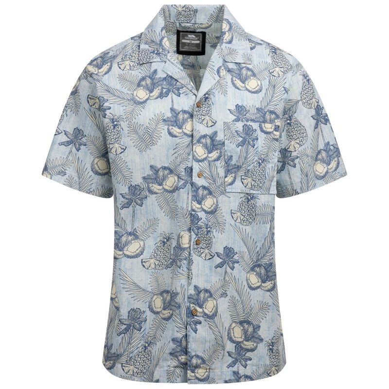 トレスパス メンズ トップス Tシャツ プリント Trespass Mens Hart Printed Casual Shirt Blue Haze ブルー｜ReVida 店