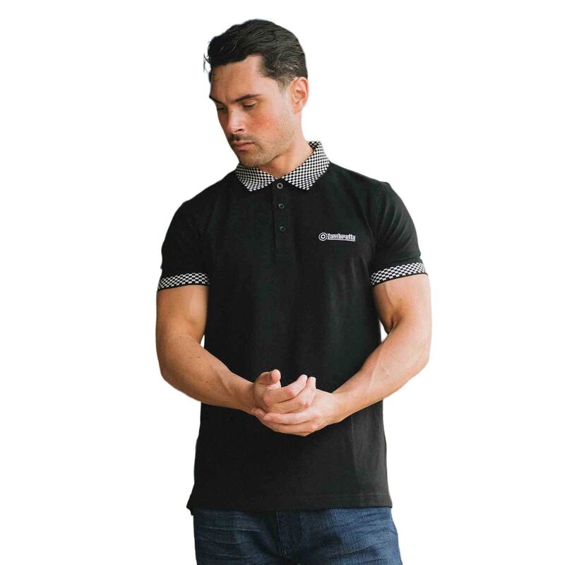 ランブレッタ メンズ トップス Tシャツ ポロシャツ Lambretta MensS25 Two Tone Polo Shirt Black ブラック｜ReVida 店