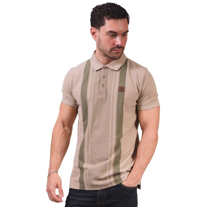 ランブレッタ メンズ トップス Tシャツ ポロシャツ Lambretta MensS25 Classic Polo Shirt Stone ストーン｜ReVida 店