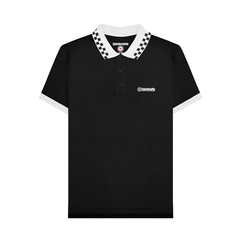 ランブレッタ メンズ トップス Tシャツ ポロシャツ Lambretta Mens Checke red Polo Shirt Black ブラック｜ReVida 店