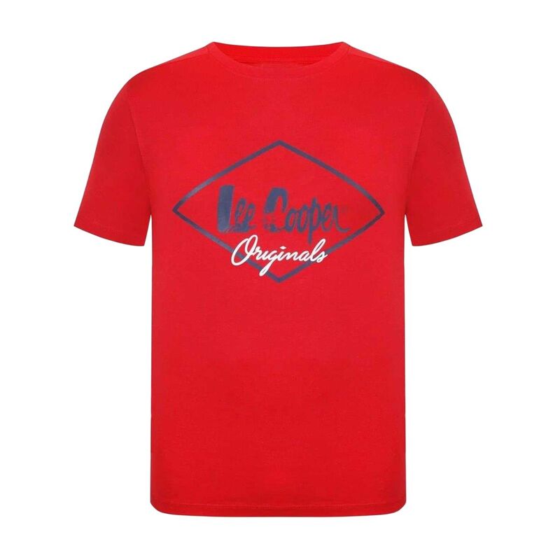 レークーパー メンズ トップス Tシャツ ロゴ Lee Cooper Mens Originals Logo T-Shirt Red レッド|ReVida 店