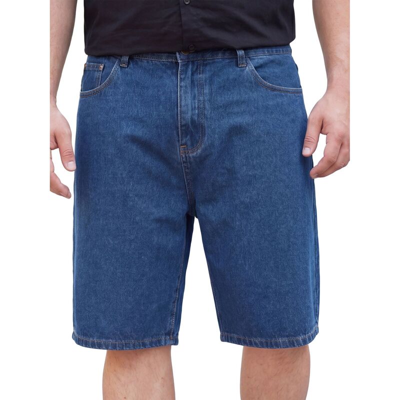 インスパイア シック メンズ ボトムス ハーフパンツ・ショーツ トール ショートパンツ デニム INSPIRE CHIC Men's Big & Tall Jean Shortstreetwear Baggy Jorts Casual Denim Shorts Dark Blue ブルー|ReVida 店