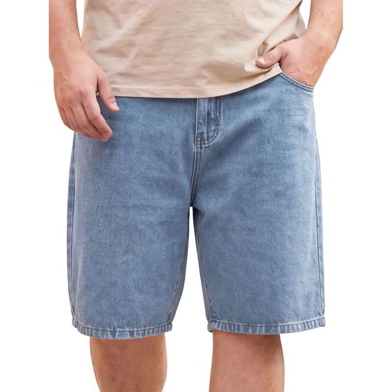 インスパイア シック メンズ ボトムス ハーフパンツ・ショーツ トール ショートパンツ デニム INSPIRE CHIC Men's Big & Tall Jean Shortstreetwear Baggy Jorts Casual Denim Shorts Light Blue ブルー|ReVida 店