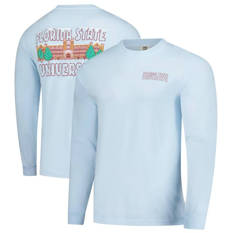 イメージワン メンズ トップス Tシャツ Men\'s Image One Light Blue Florida State Seminoles Frostedreams Comfort Colors Long Sleeve T-Shirt Fsu Light ブルー｜ReVida 店
