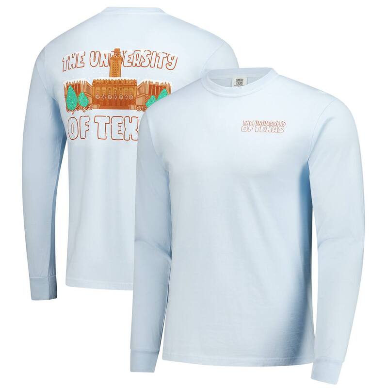 イメージワン メンズ トップス Tシャツ Men\'s Image One Light Blue Texas Longhorns Frostedreams Comfort Colors Long Sleeve T-Shirtex Light ブルー｜ReVida 店