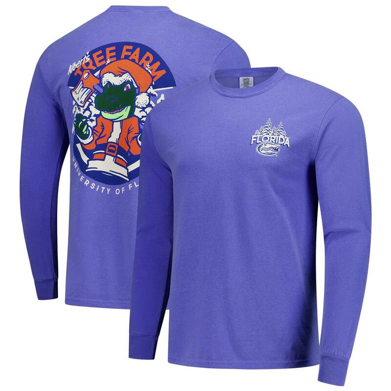 イメージワン メンズ トップス Tシャツ 長袖 Image One Men\'s Royal Florida Gators Tree Farm Comfort Colors Long-Sleeve T-Shirt Fld Blue ブルー｜ReVida 店