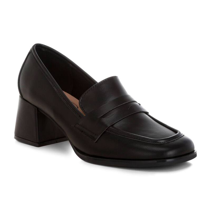 ロンドンラグ レディース シューズ サンダル ローファー ヒール London Rag Sutapa Women's Block Heeloafers Black ブラック|ReVida 店