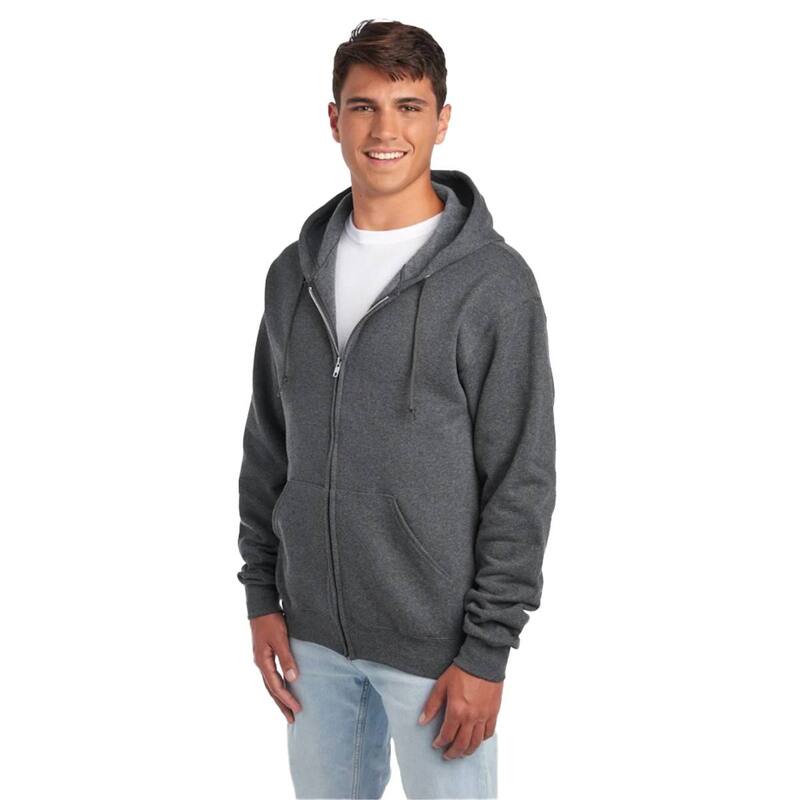 ジャージーズ メンズ トップス Tシャツ パーカー Jerzees Unisex Adult Nublend Full Zip Hoodie Black Heather ブラック｜ReVida 店