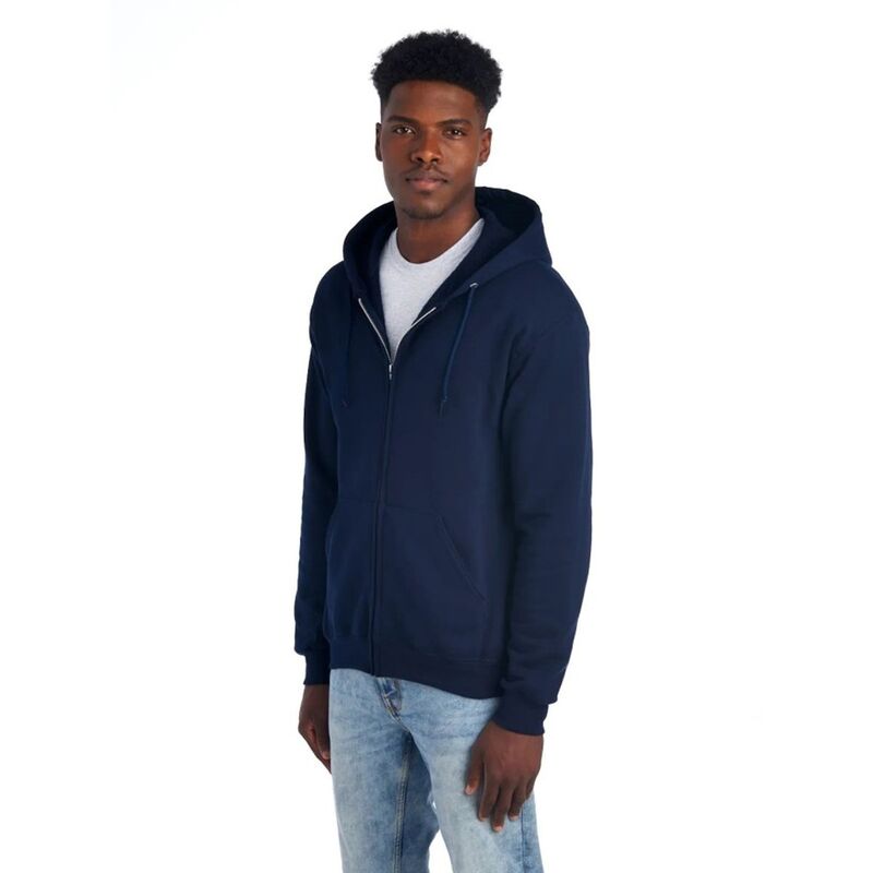 ジャージーズ メンズ トップス Tシャツ パーカー Jerzees Unisex Adult Nublend Full Zip Hoodie Navy Blue ネイビー｜ReVida 店
