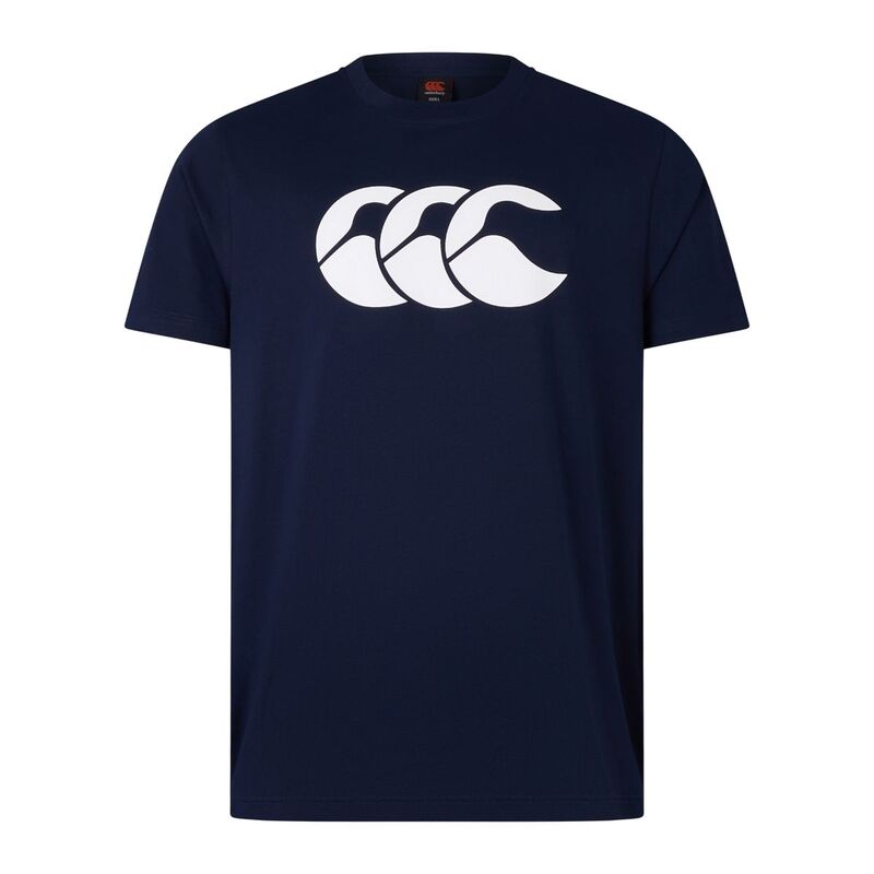 カンタベリー メンズ トップス Tシャツ コットン ロゴ Canterbury Mens Logo Cotton T-Shirt Navy ネイビー｜ReVida 店