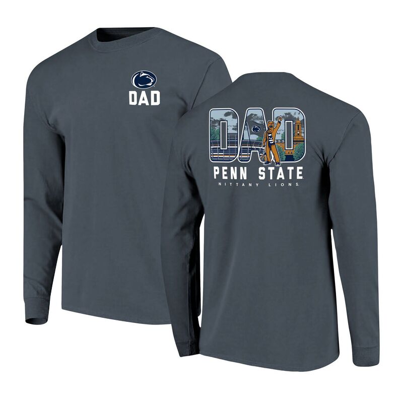 イメージワン メンズ トップス Tシャツ Image One Men\'s Navy Penn State Nittany Lions Father\'s Day Campus Drawing Long Sleeve T-Shirt Pst Navy ネイビー｜ReVida 店