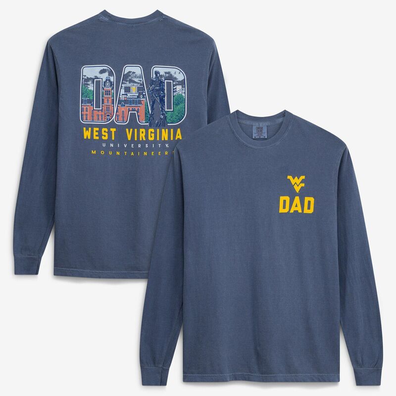 イメージワン メンズ トップス Tシャツ Image One Men\'s Navy West Virginia Mountaineers Father\'s Day Campus Drawing Long Sleeve T-Shirt Wvu Navy ネイビー｜ReVida 店
