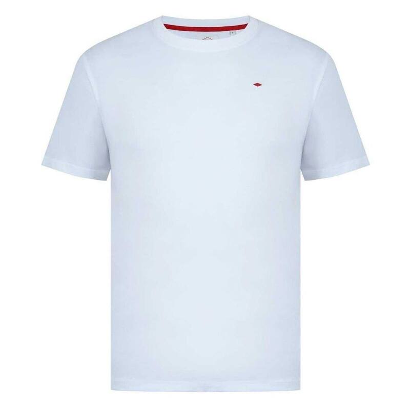 レークーパー メンズ トップス Tシャツ クルーネック ロゴ Lee Cooper Mens Essentialsmallogo Crew Neck T-Shirt White ホワイト|ReVida 店