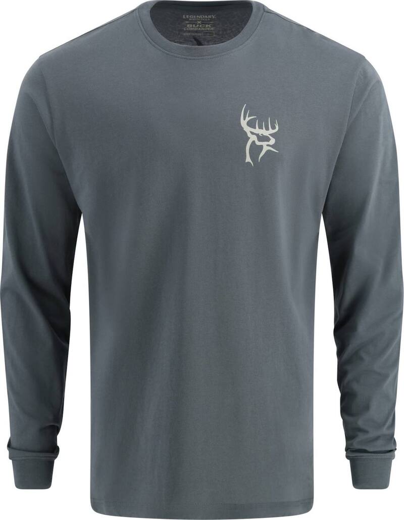 レジェンダリーホワイトテイルズ メンズ トップス Tシャツ Men's Legendary Whitetails Buck Commander 8 Point Buck Long Sleeve T-Shirt Vintage Slate スレート|ReVida 店