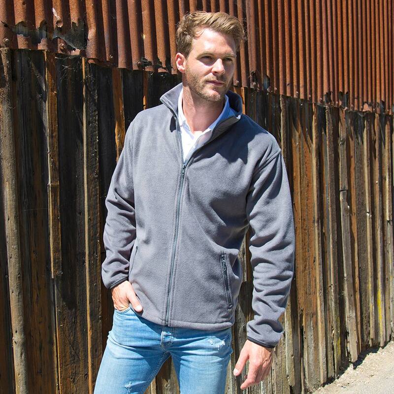 リザルト メンズ アウター ジャケット・ブルゾン フリース Result Mens Core Fashion Fit Outdoor Fleece Jacket Pure Grey グレー｜ReVida 店