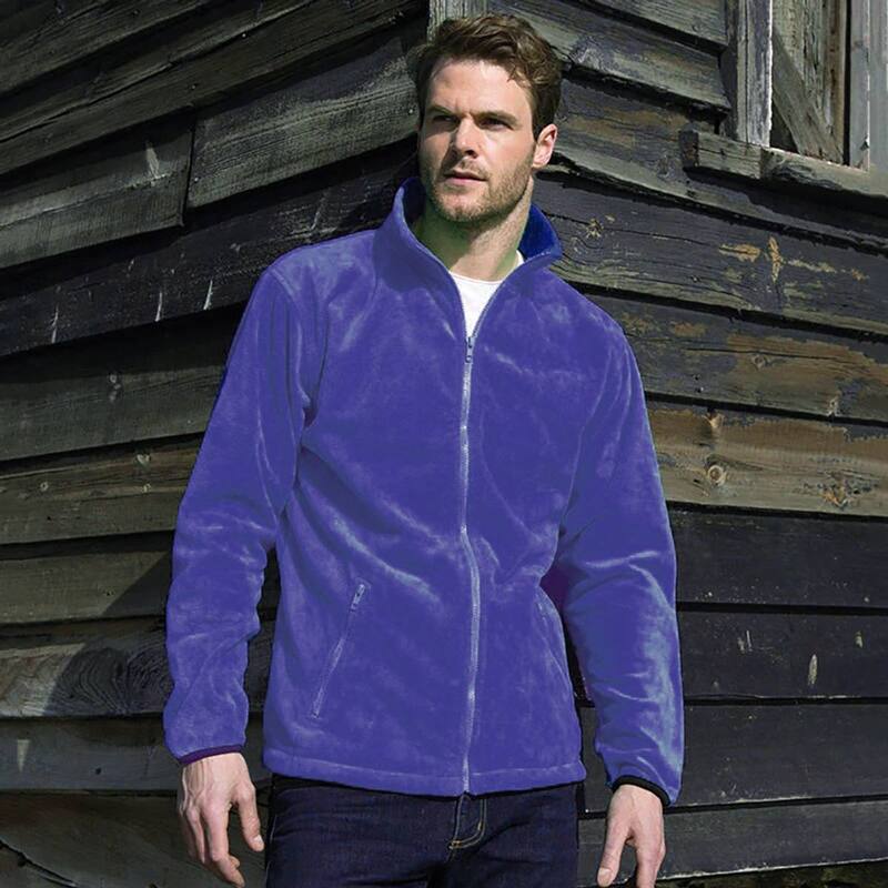リザルト メンズ アウター ジャケット・ブルゾン フリース Result Mens Core Fashion Fit Outdoor Fleece Jacket Purple パープル｜ReVida 店