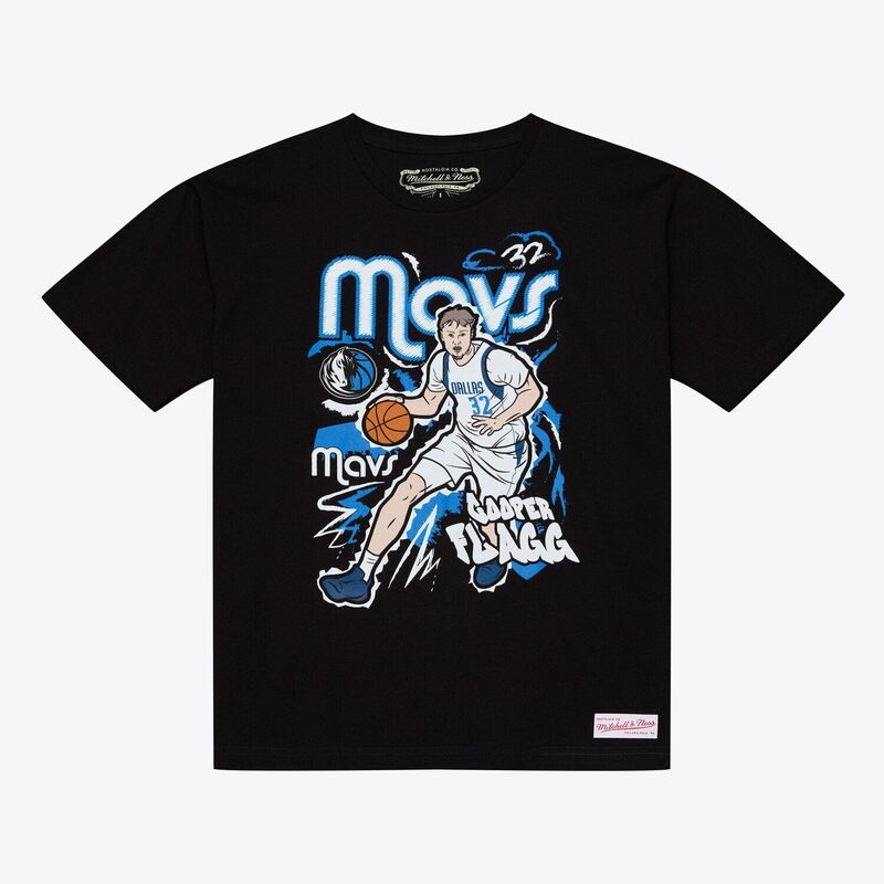 ミッチェル&ネス メンズ トップス Tシャツ Men's Mitchell & Ness Cooper Flagg Black Dallas Mavericks Chalked Up T-Shirt Mav Black ブラック｜ReVida 店