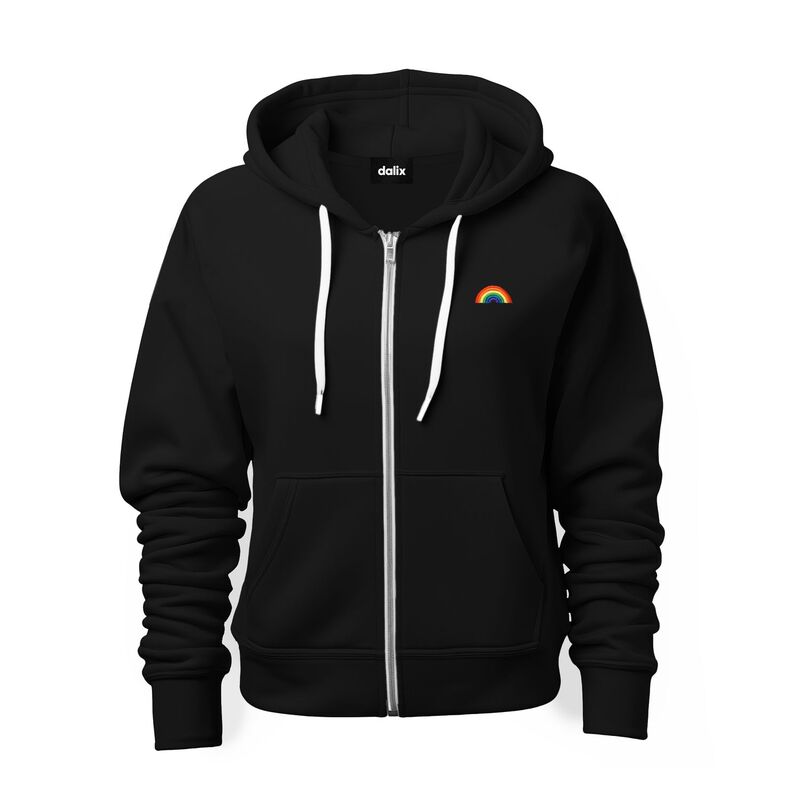 ダリックス メンズ トップス Tシャツ パーカー Dalix Rainbow Zip Hoodie Black ブラック｜ReVida 店 12,236円