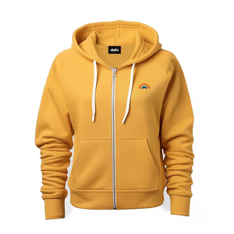 ダリックス メンズ トップス Tシャツ パーカー Dalix Rainbow Zip Hoodie Gold ゴールド|ReVida 店