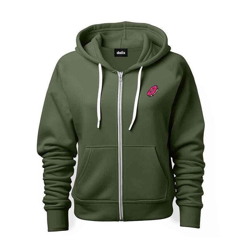 ダリックス メンズ トップス Tシャツ パーカー Dalix Donut Zip Hoodie Military Green グリーン|ReVida 店