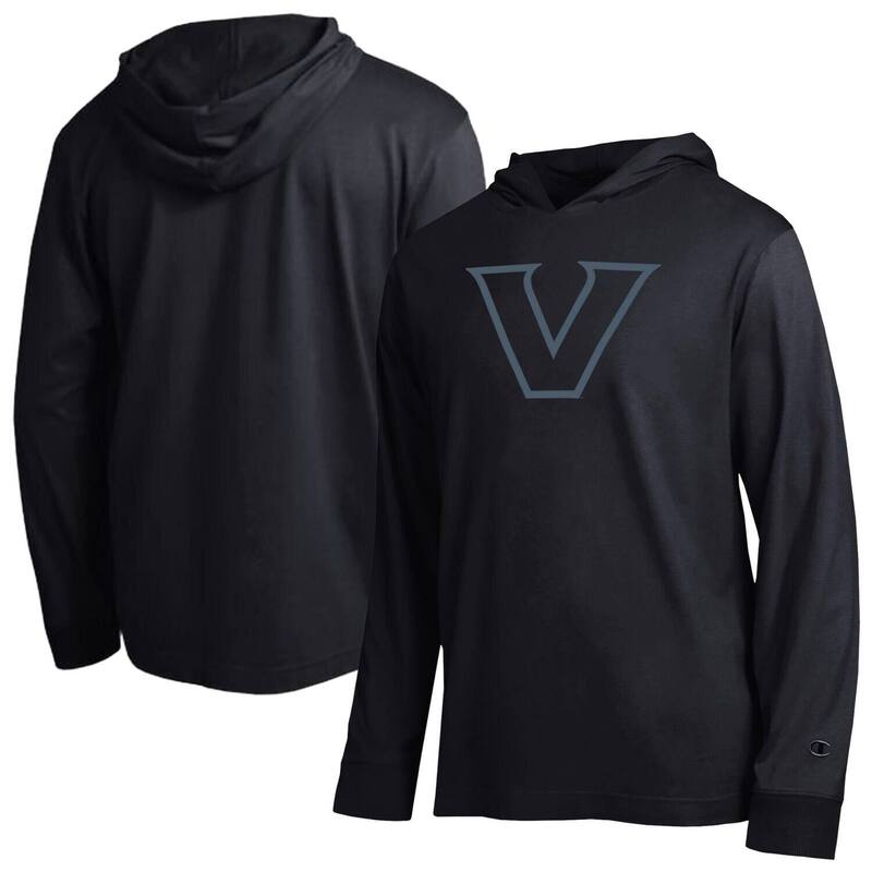 チャンピオン メンズ トップス Tシャツ Men's Champion Black Vanderbilt Commodores Tonall Star Long Sleeve Hooded T-Shirt Van Black ブラック|ReVida 店